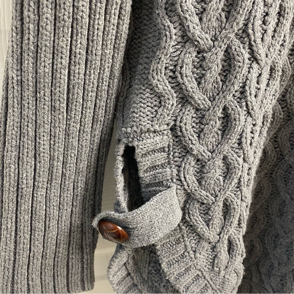 Between Me And You Ladies Sweater Gray Pull Over Oversized Cowl Neck - Picture 6 of 16